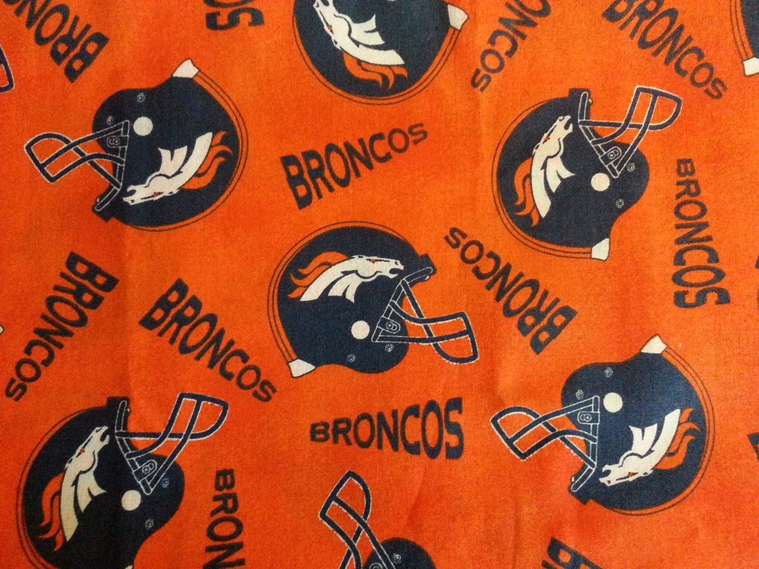 Denver BRONCOS NFL Football Fabric 2YDS by angelynrose on Etsy