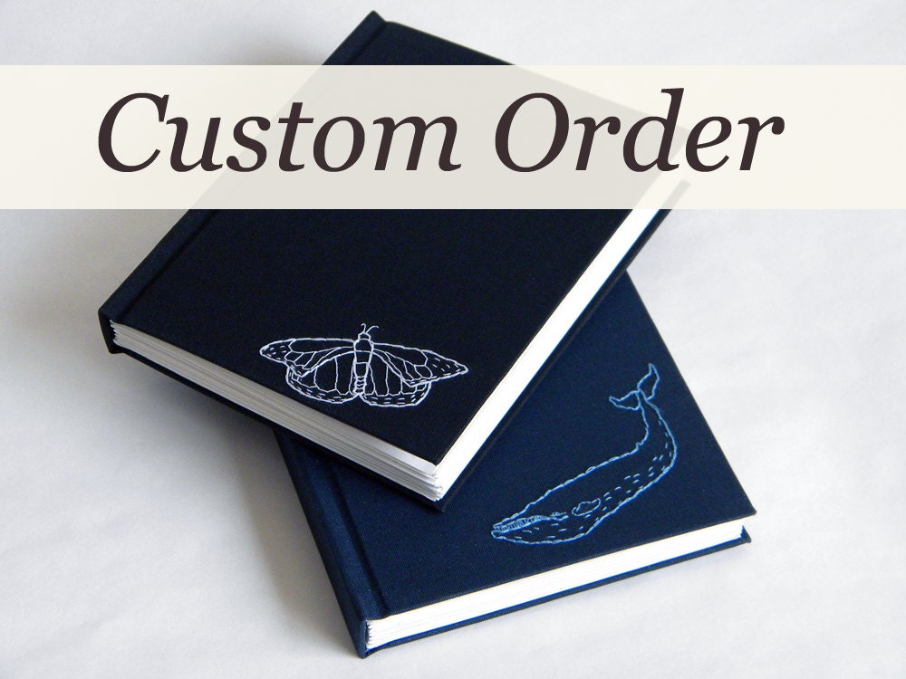 RESERVED - Custom Embroidered Journal