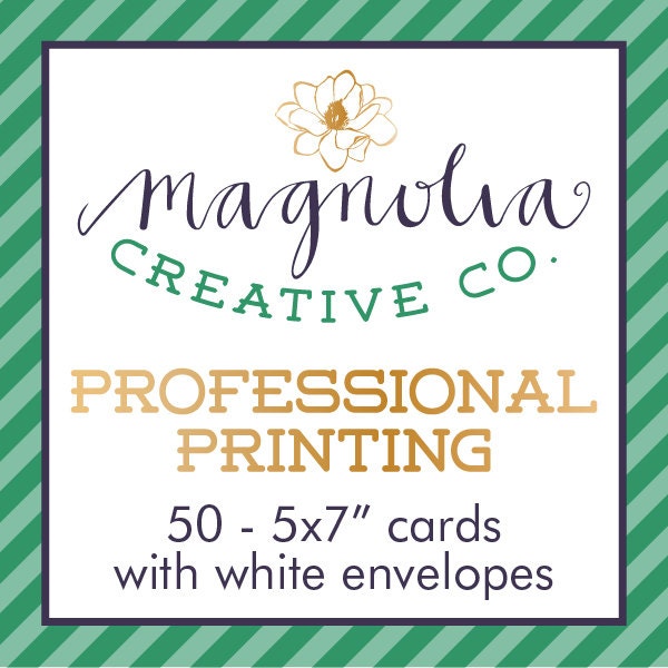 Professional Printing for 50 5x7" Flat Cards or Invitations Il_570xn