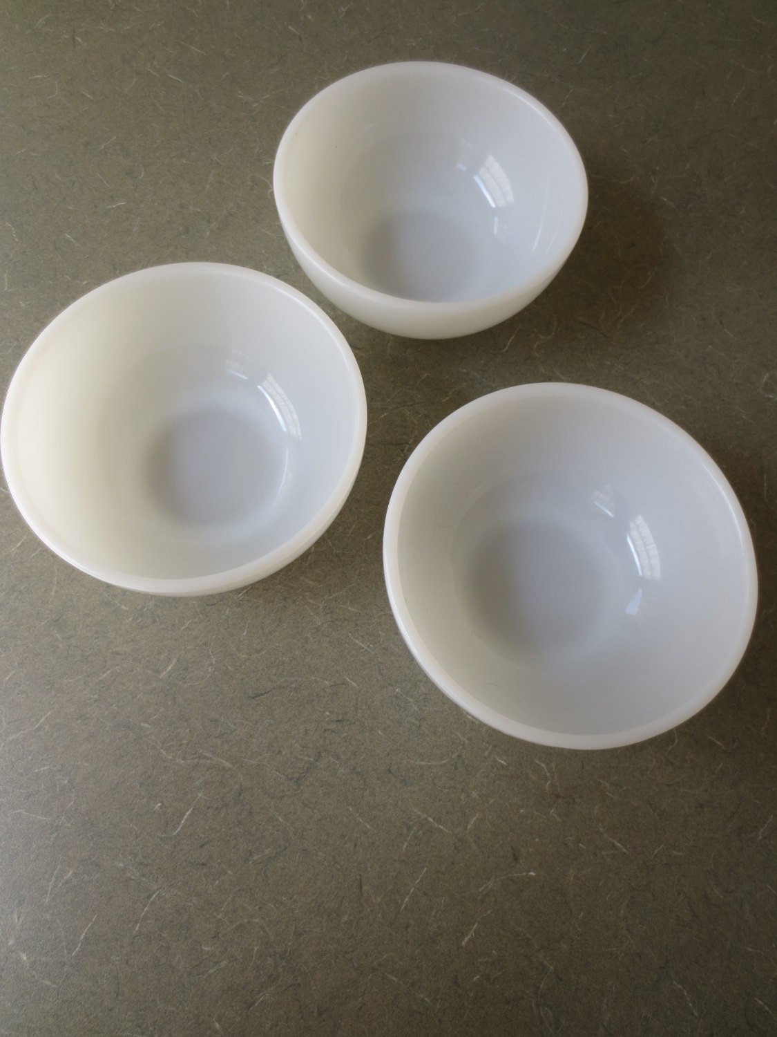 Vintage Fire King Bowls White Glass Bowls White by BettyAndDot