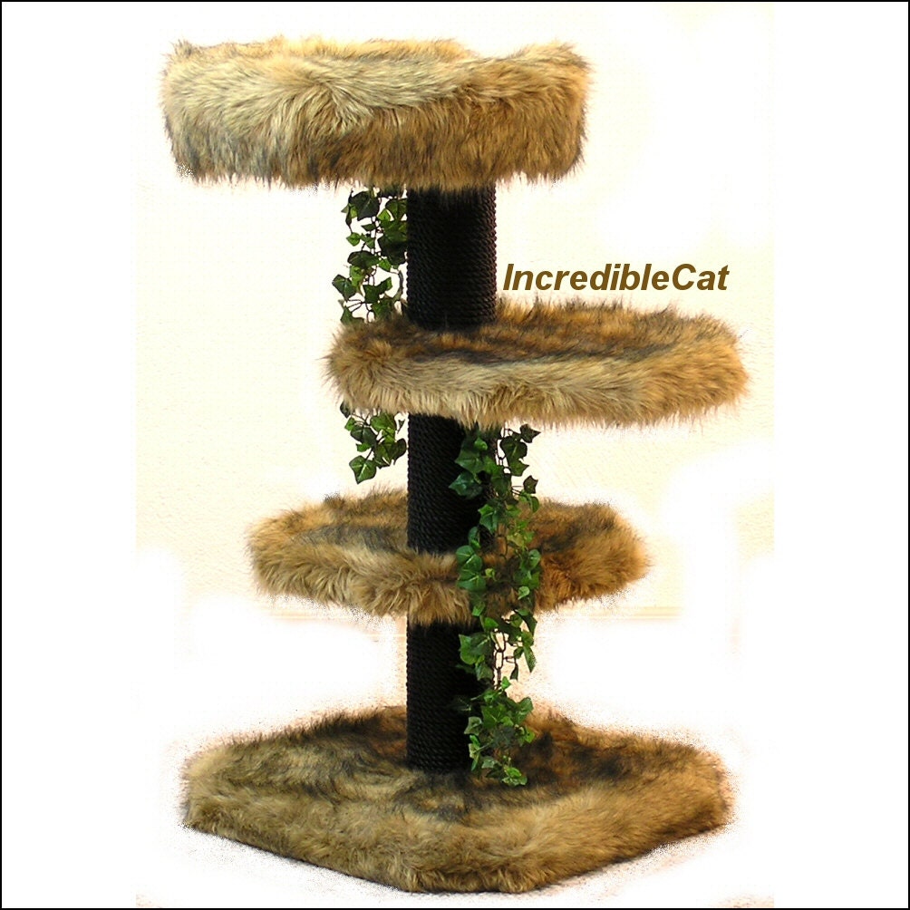 Cat Furniture 3' LUXURY CAT TREE for Senior Cats by IncredibleCat
