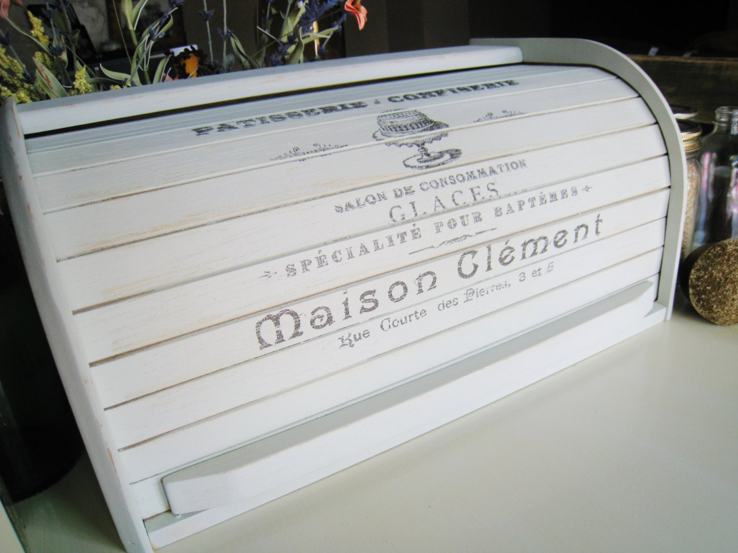 Roll+Top+Bread+Box+Plans Shabby Chic French Design Roll Top Bread Box by SweetPeaPickers