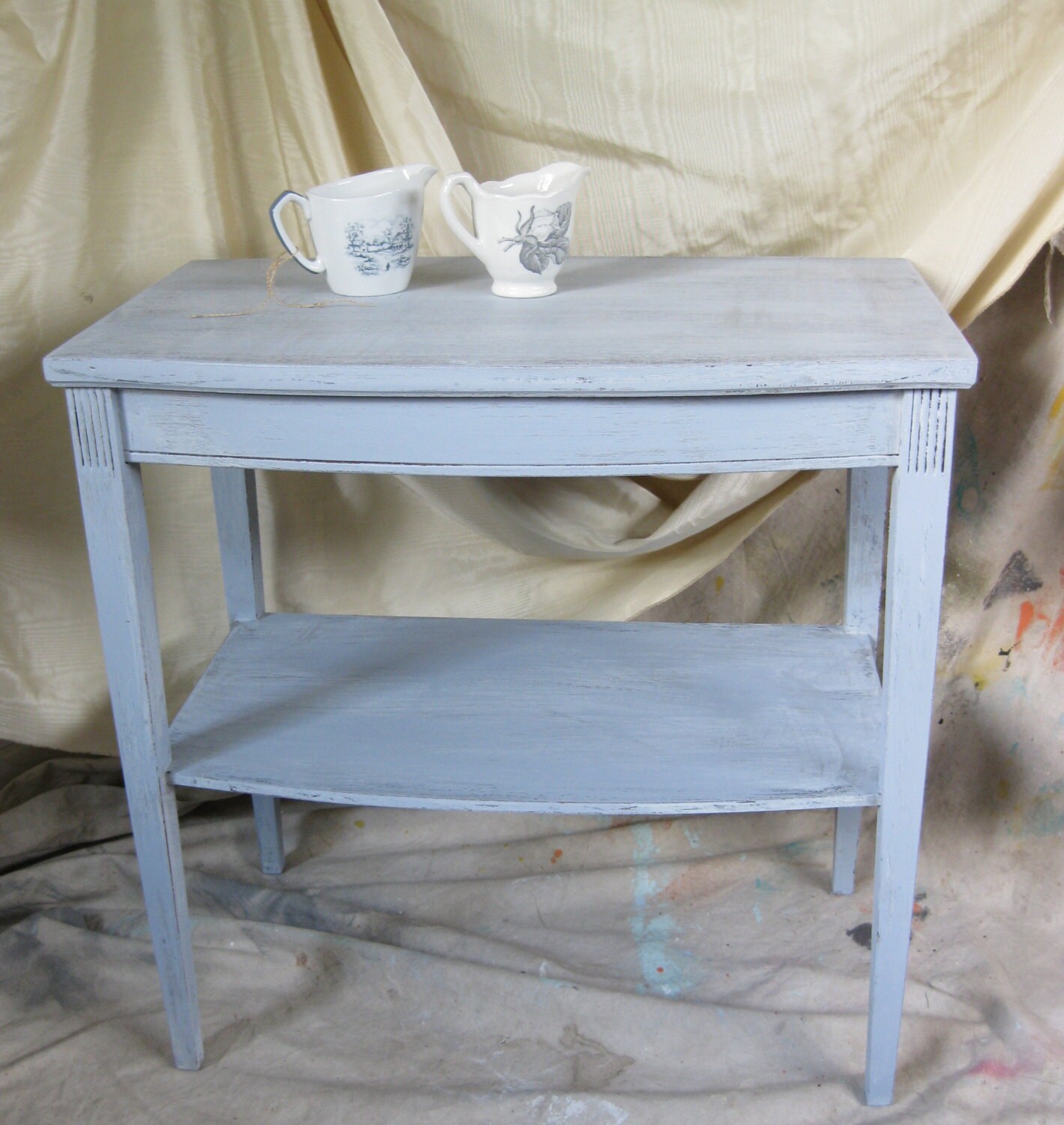 RESERVED Primitive Cottage Table Vintage Poppy by poppycottage