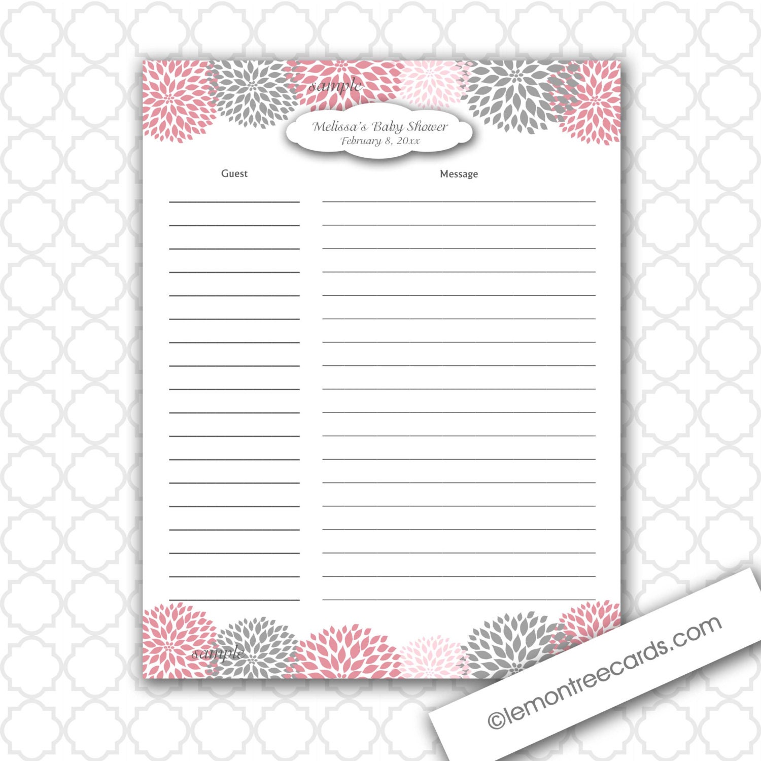 items-similar-to-dahlia-baby-or-bridal-shower-guest-sign-in-and-baby-advice-sheet-digital-file