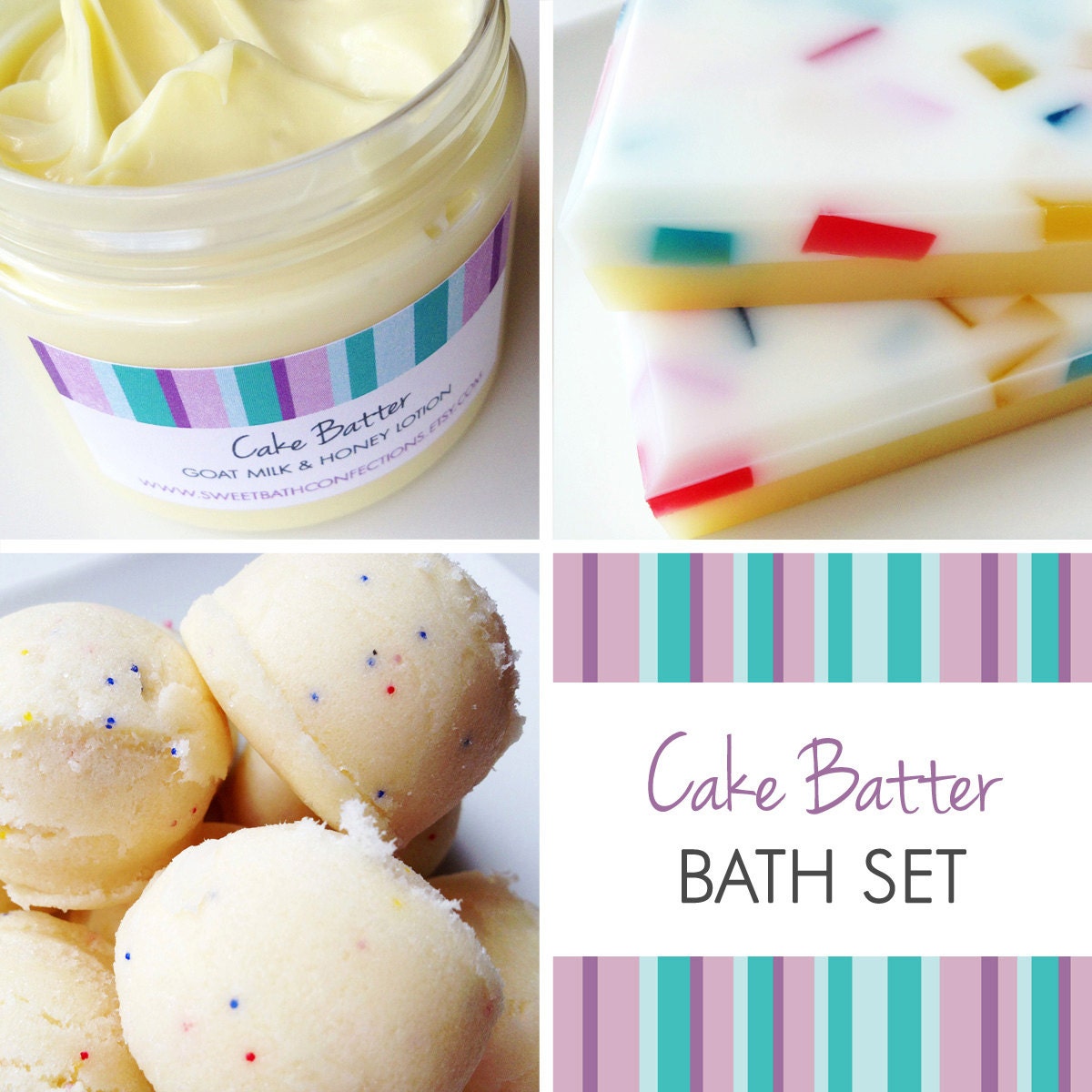 Cake Batter Bath Gift Set Soap Body by SweetClementineSoaps