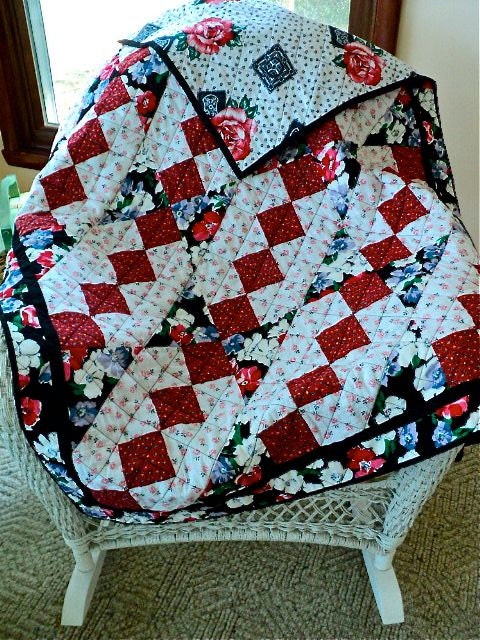 Handmade Lap Quilt Sofa Throw 401/2 x 52 by DocksideDesigns