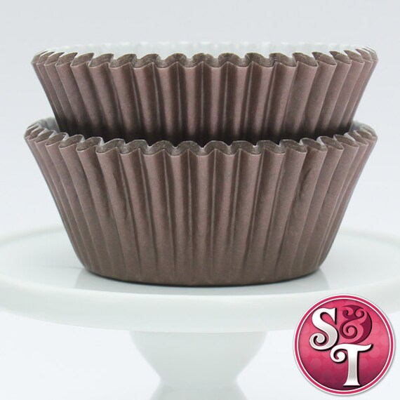 Solid Brown GREASEPROOF Baking Cups Cupcake Liners - Quantity 50 Il_570xn