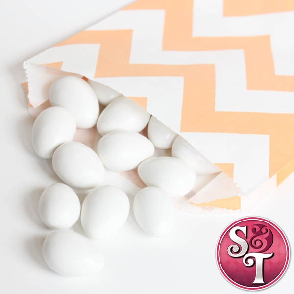 Chevron Zigzag Peach Goodie Favor Treat Bags - Qty 12 Il_570xn