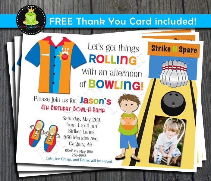 Bowling Birthday Invitation - Bowling Party Invitation Il_570xn