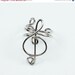 Holiday Sale - 10% Off - Silver Ear Cuff - Small Treble Clef