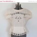 SALE Xmas in July // Vintage Battenburg Lace Ivory Blouse (L)