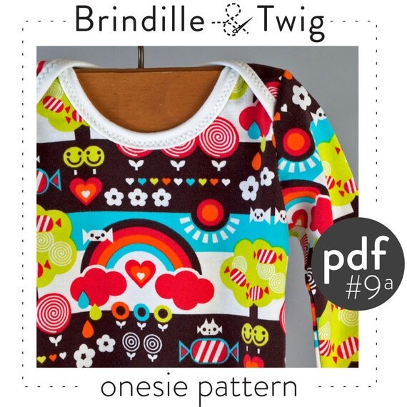 Baby Onesie sewing PATTERN pdf download sizes by brindilleandtwig
