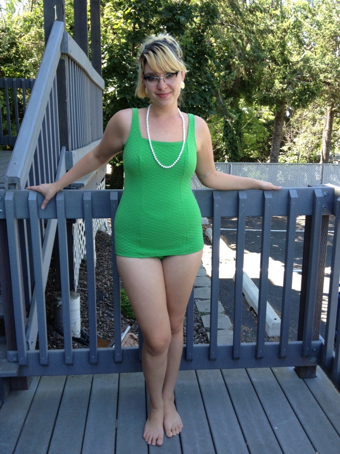 Tight-One-Piece-Swimsuits One Piece Swimsuit Bathing Suit Nan Dorsey by BlackLocustVintage