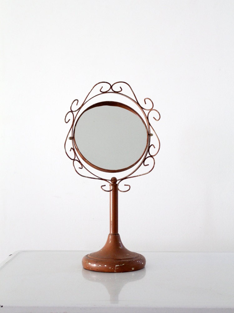 antique vanity mirror / pedestal mirror Etsy finds