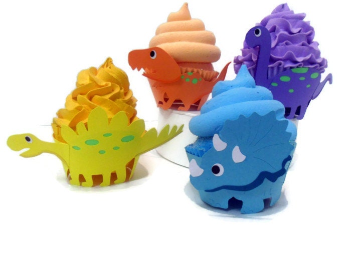 Dinosaur Cupcake Wrappers - set of 12 Il_570xn