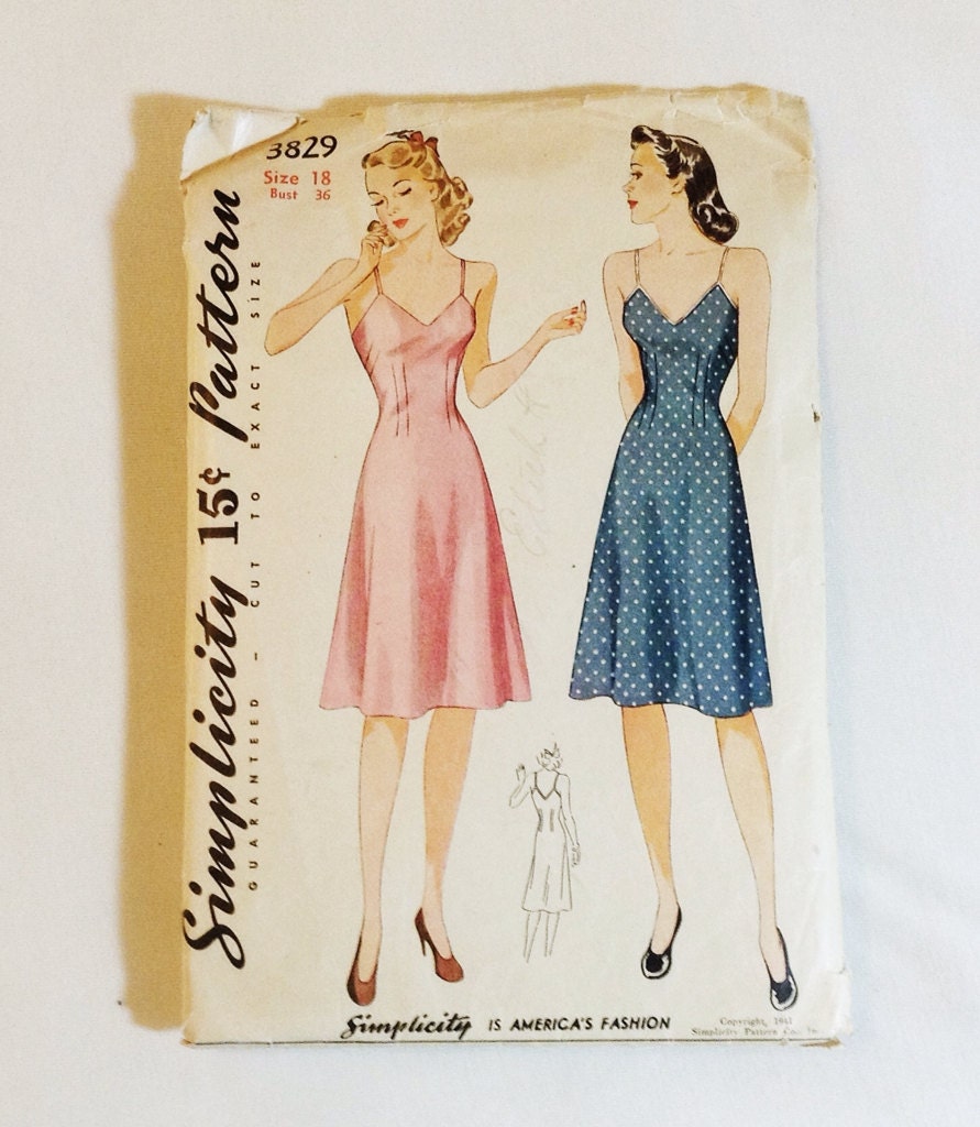 Items similar to 1941 Ladies Slip Undergarment Only 3 pieces Easy to