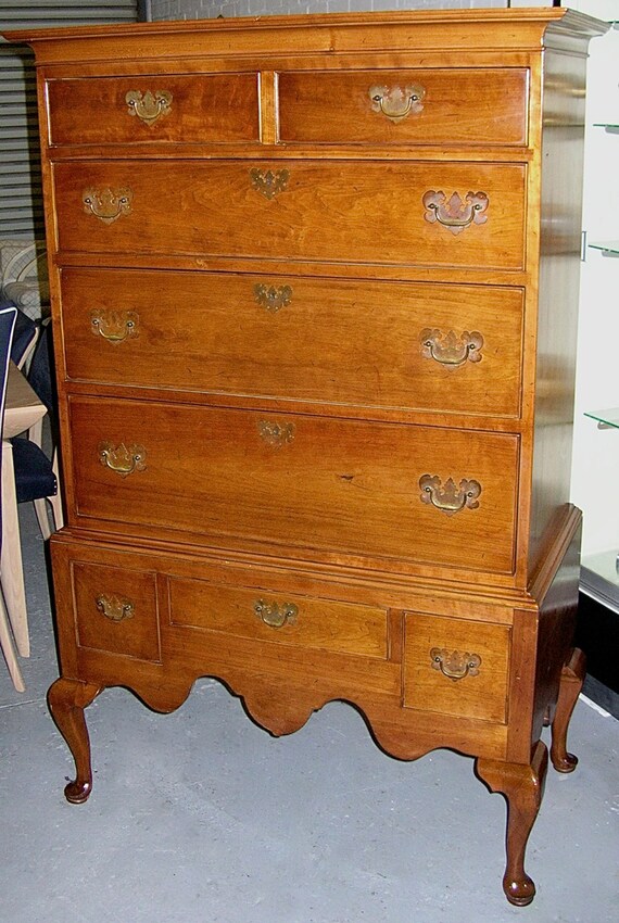 Stickley Queen Anne Style Cherry Valley Highboy Circa 19471955