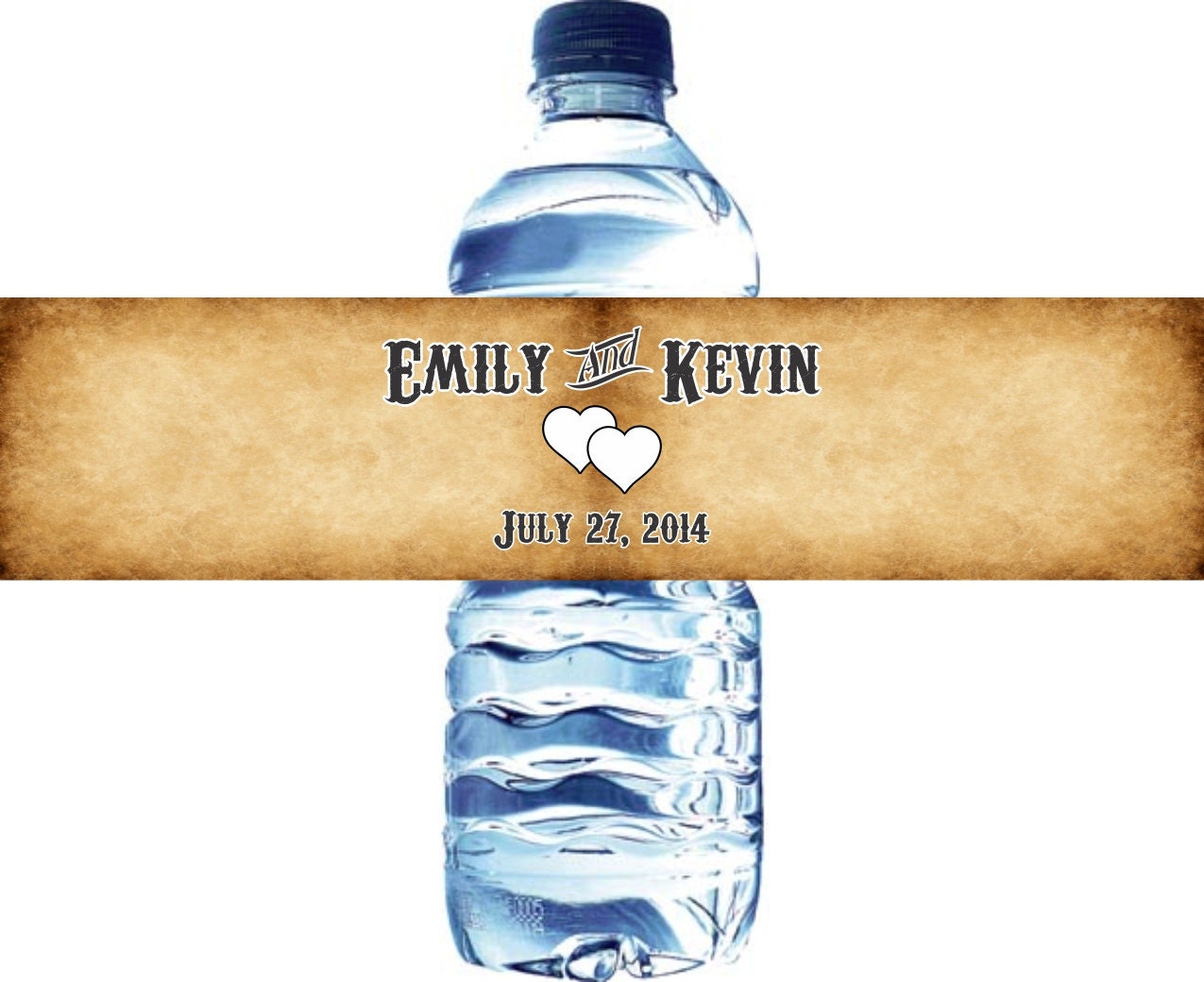75 Vintage Waterproof Water Bottle Labels - Printed labels with your wedding colors Il_570xn