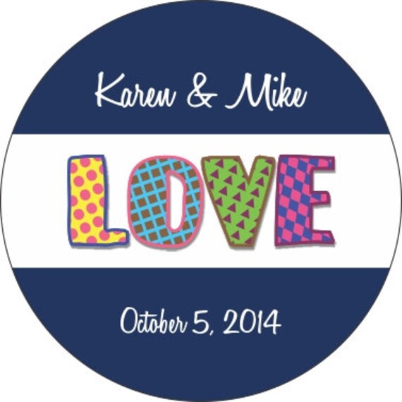 Wedding Stickers Personalized with your text and colors - Compare and Save Il_570xn