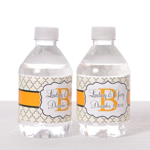 100 Wedding Water Bottle Labels - Waterproof Self Stick Labels Il_570xn
