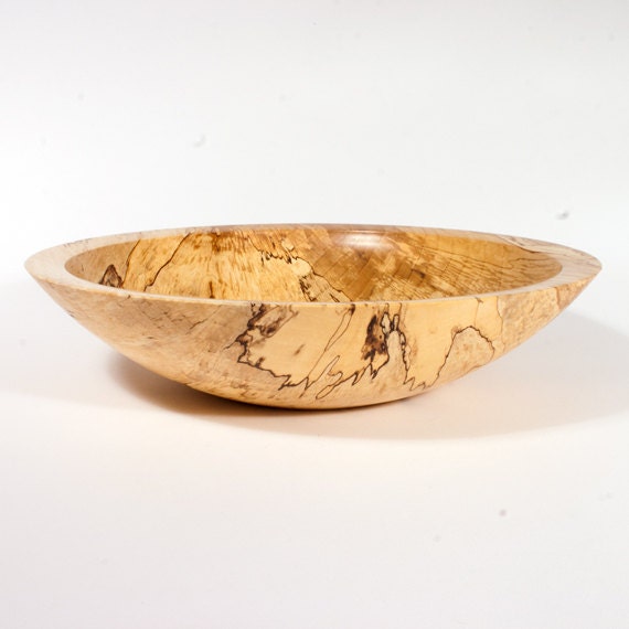 Spalted Maple Wooden Bowl Salad Bowl Fruit Bowl Maple Wood Bowl - DaileyWoodworking