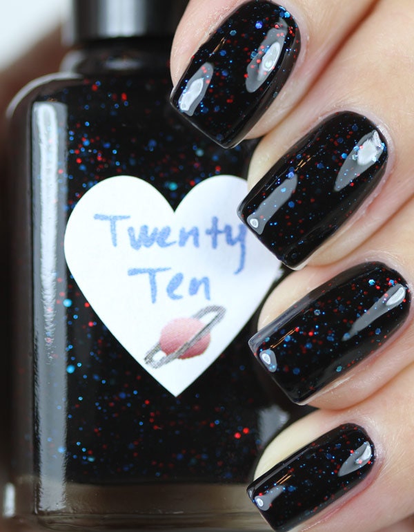 Twenty Ten Red and Blue Glitter Nail Polish 15ml (.5oz)