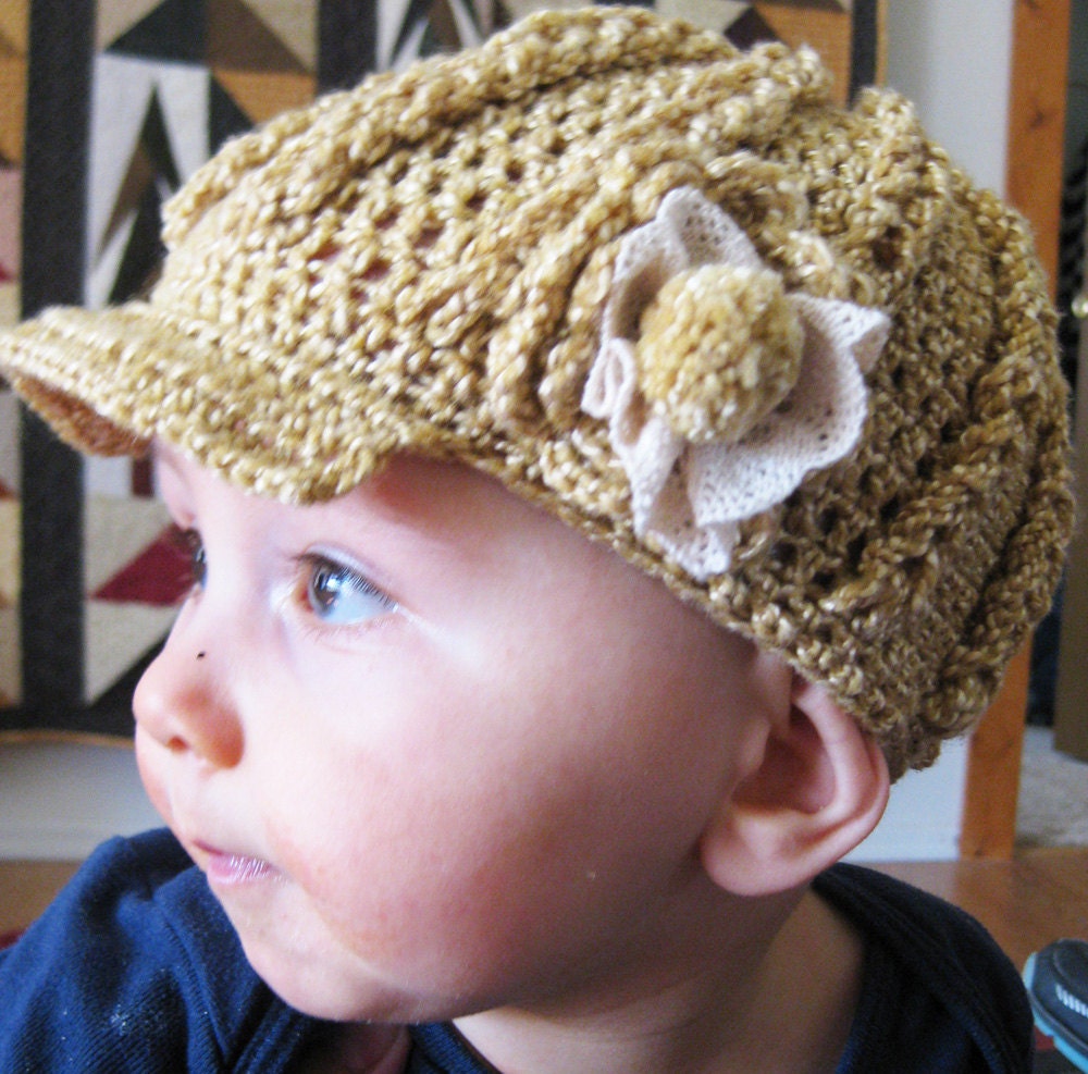 Crochet Pattern Brim and Cables Baby Hat 0-3 3-6 by ...