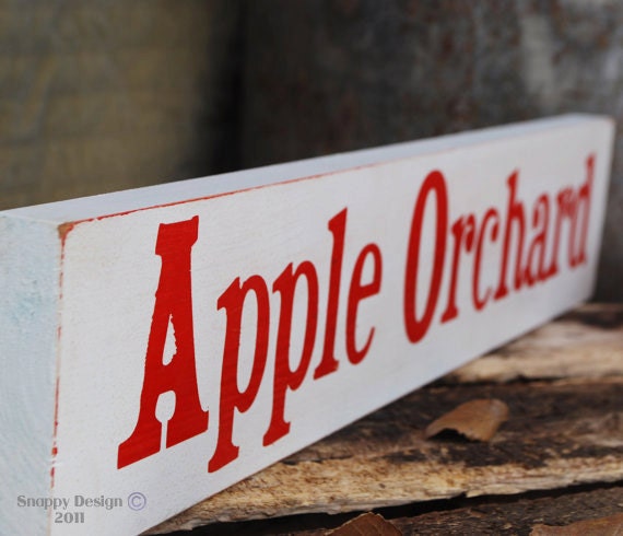 Apple Orchard Sign by snappydesign on Etsy