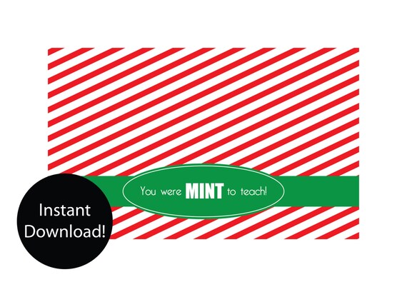 Printable You were MINT to teach Treat Bag Toppers INSTANT DOWNLOAD...by Party Like Paula Il_570xn