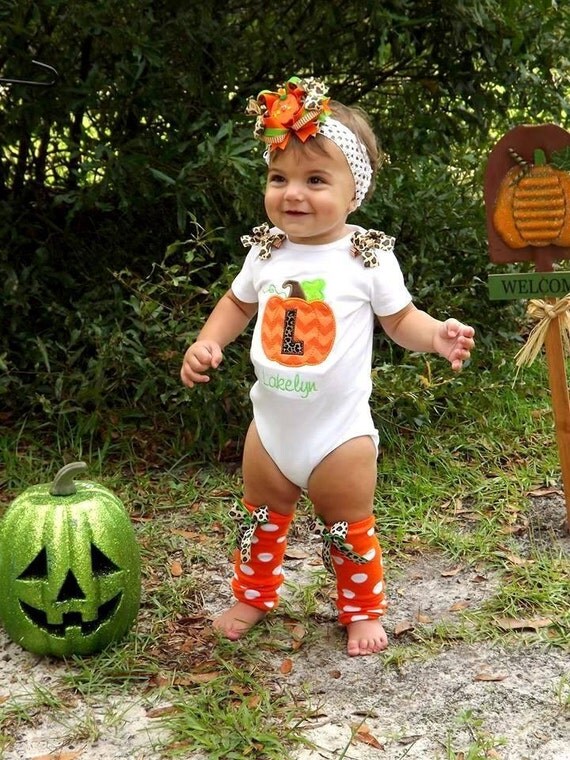 Cheetah Pumpkin Bodysuit or Shirt Set, Pumpkin embroidered shirt