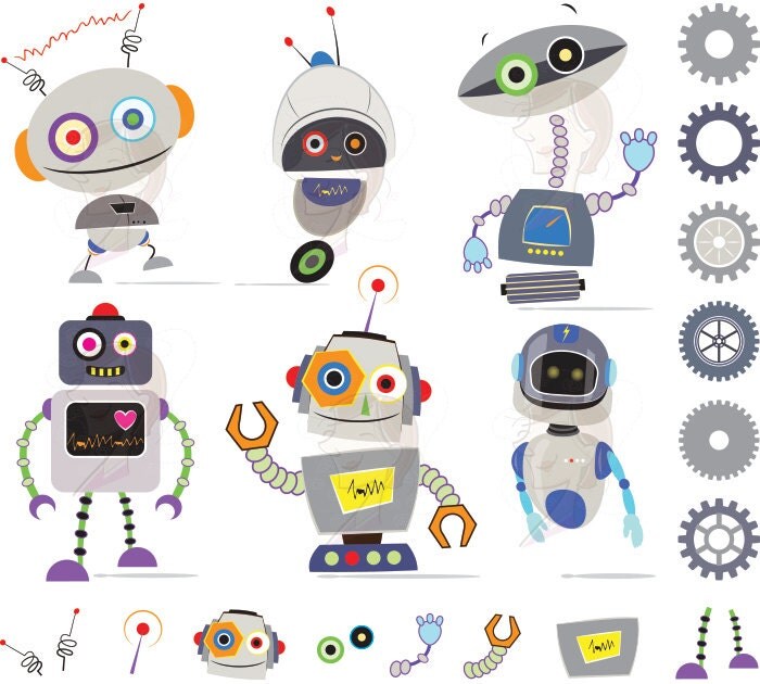 cute robot clipart - photo #47