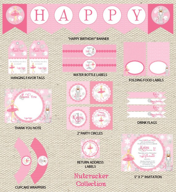 Nutcracker Birthday Collection Printable Il_570xn