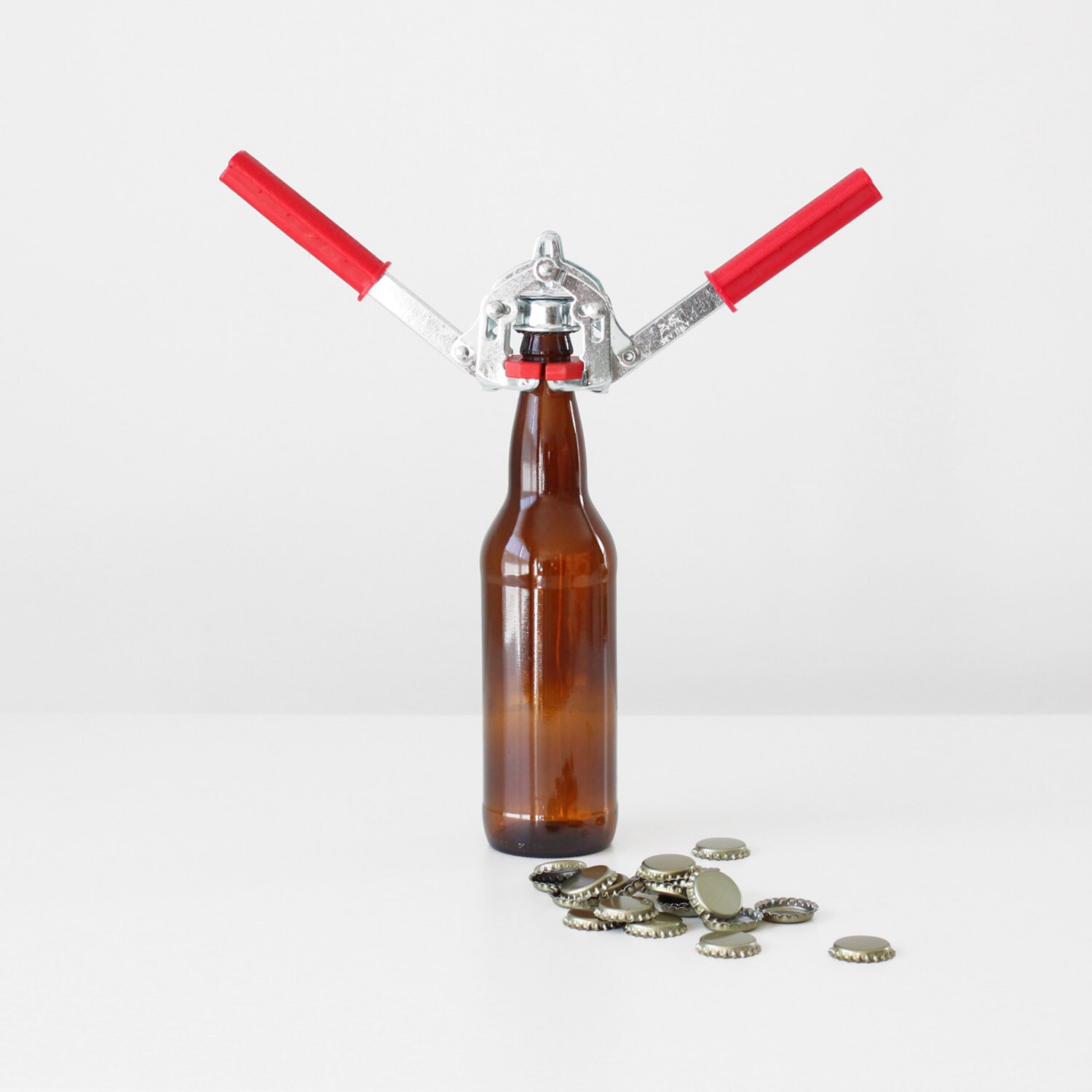 Beer Bottle Capper wth 36 Metal Caps / Beer by UrbanBrewery