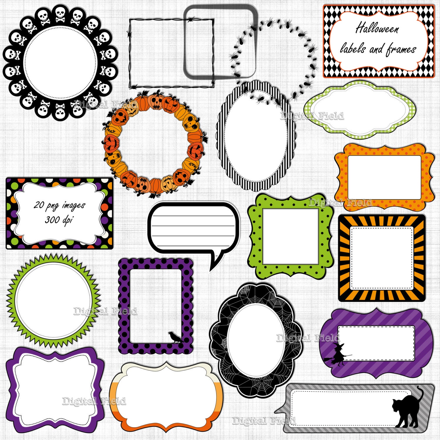 halloween clip art labels - photo #2