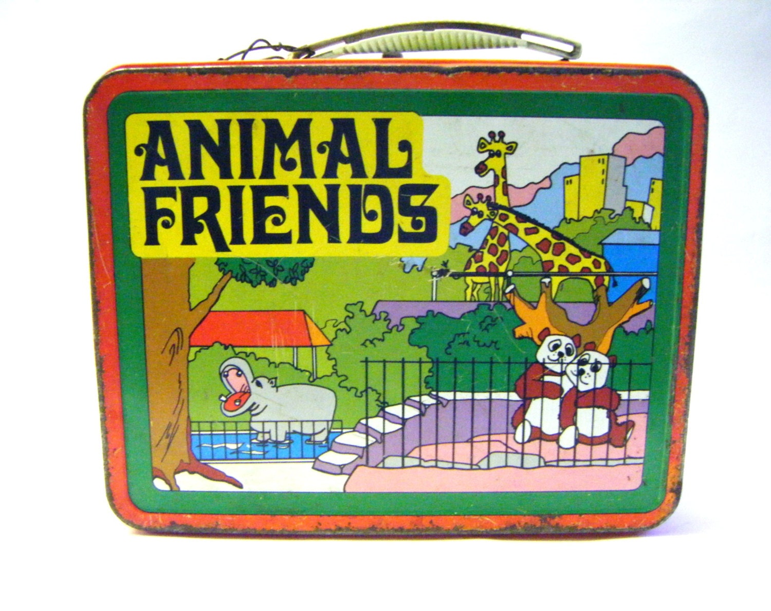 1960's Ohio Art Animal Friends Metal Lunchbox Lunch Box - parkledge