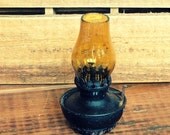 Vintage Rustic Black Lantern - RustbeltTreasures
