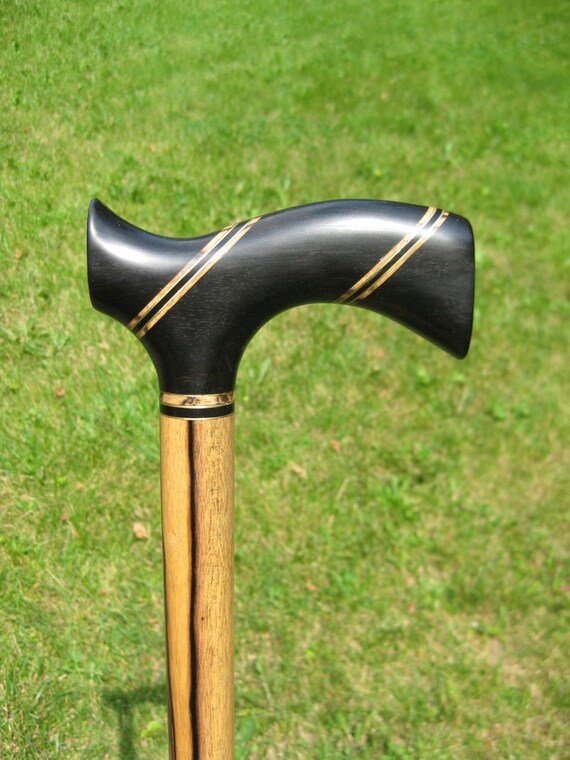 Gentleman's Ebony Exotic Wood Walking Cane Wooden by gammamike