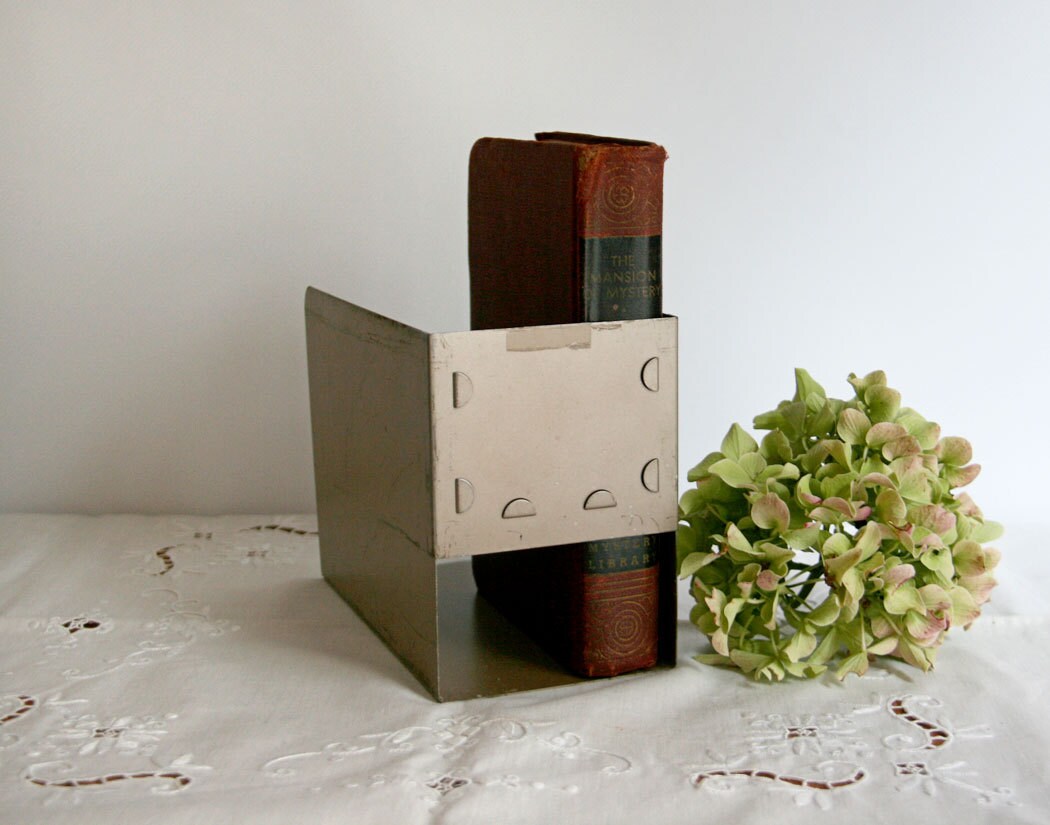 Vintage Metal Book Holder desk organizer by