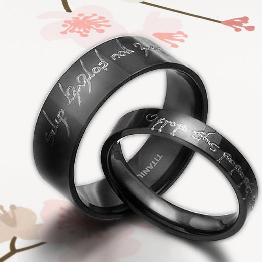 His and Hers Black Wedding Rings His and Hers Black Wedding Rings