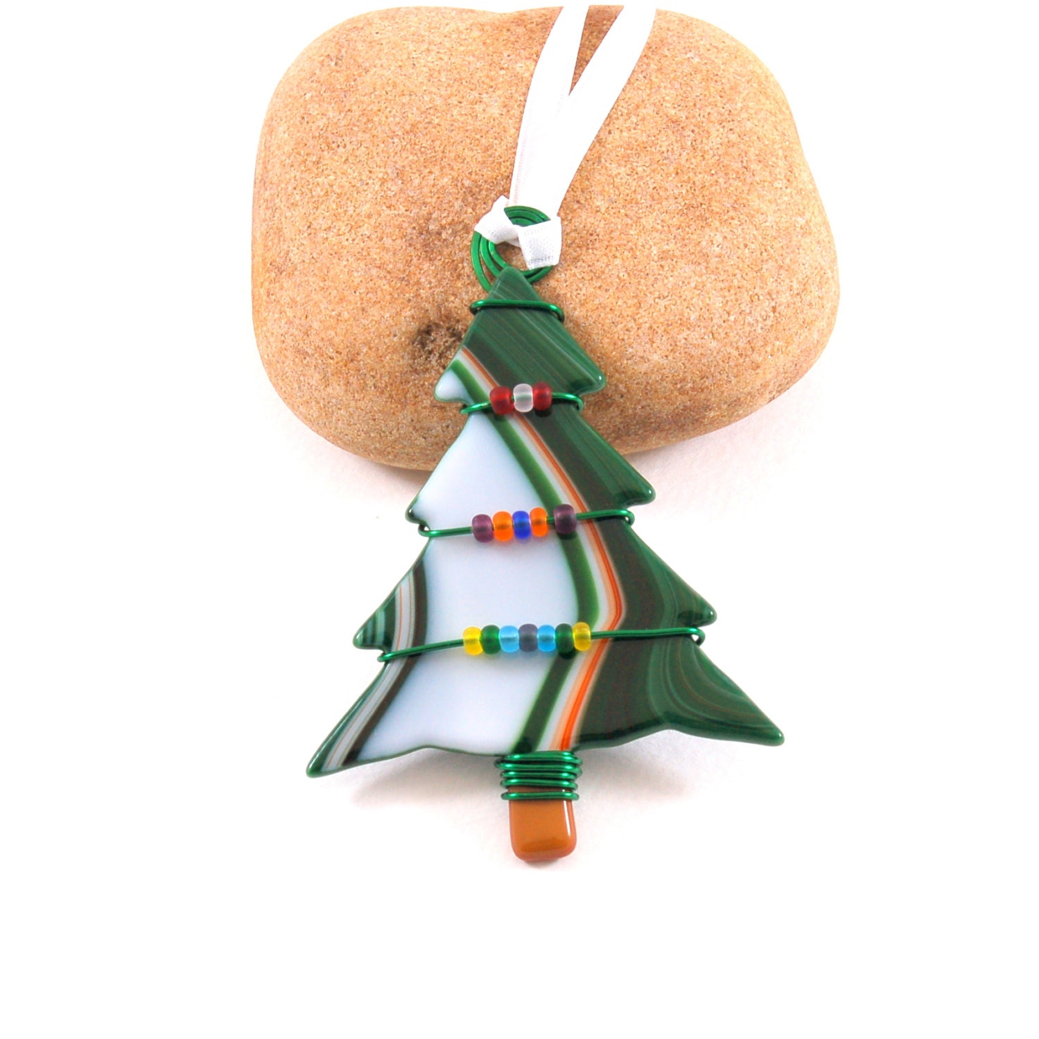 fused glass christmas tree ornament suncatcher by fused glass christmas tree ornament suncatcher by