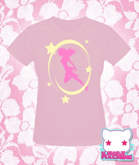 Kawaii Fairy Kei Pastel Shoujo Manga Anime Magical Girl Womens T Shirt Size S Through 2XL