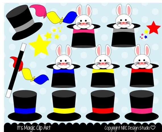 WINTER SALE - Party Clip Art - It's Magic Clip Art - Digital Magic Show Clipart Il_570xn