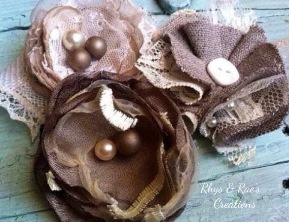 Vintage Rustic Wedding Decorations, Burlap Wedding Flower Accessories ...