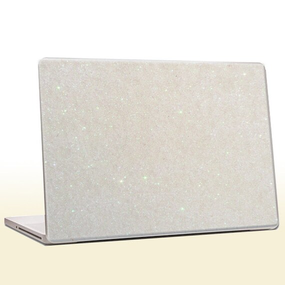 Iridescent White Glitter Laptop Skin extra by IridescentBeauty