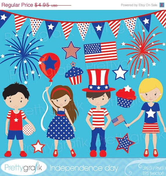 70% OFF SALE independence day clipart commercial use, vector graphics, digital clip art, digital images - CL536 Il_570xn