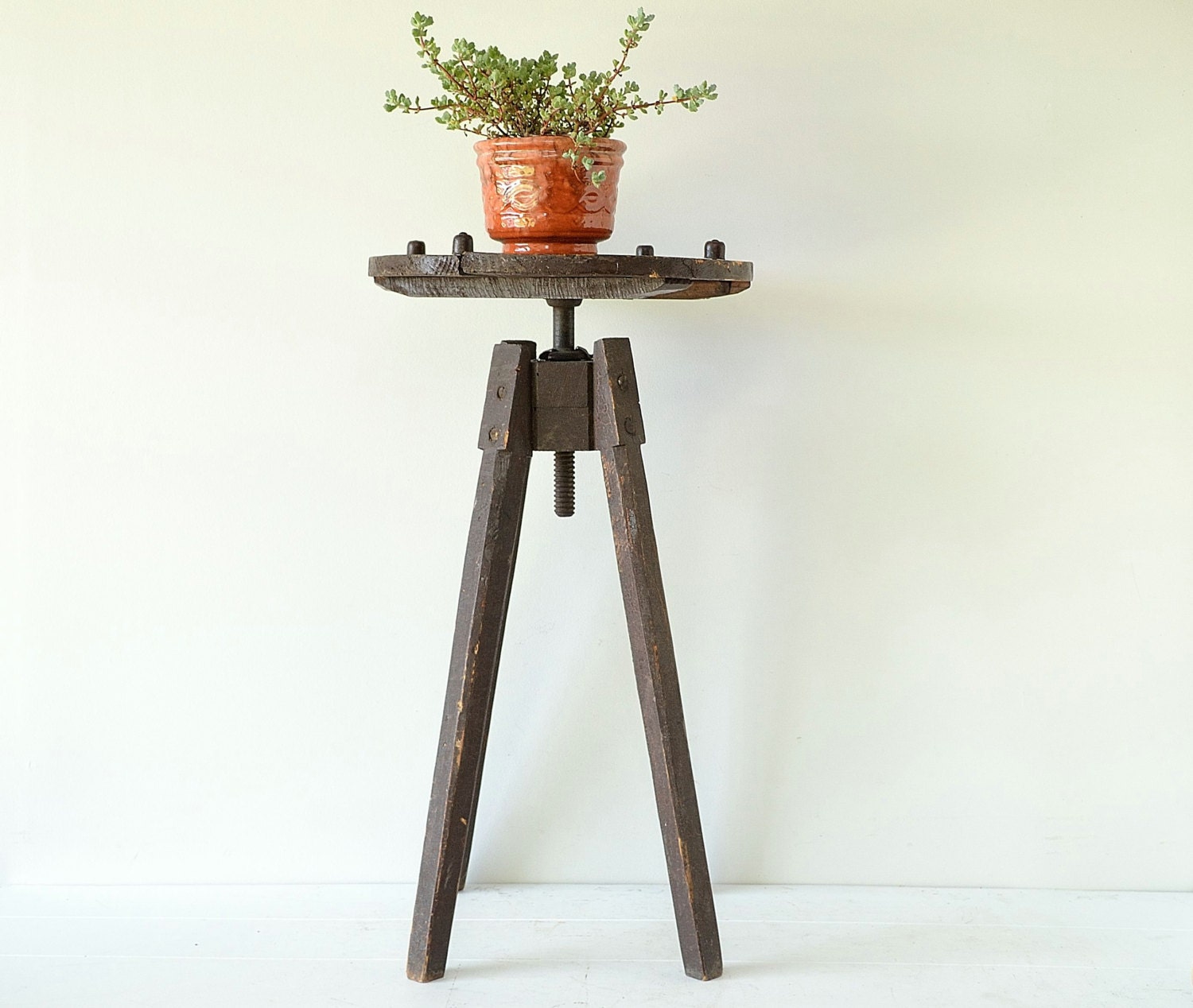 rustic plant table