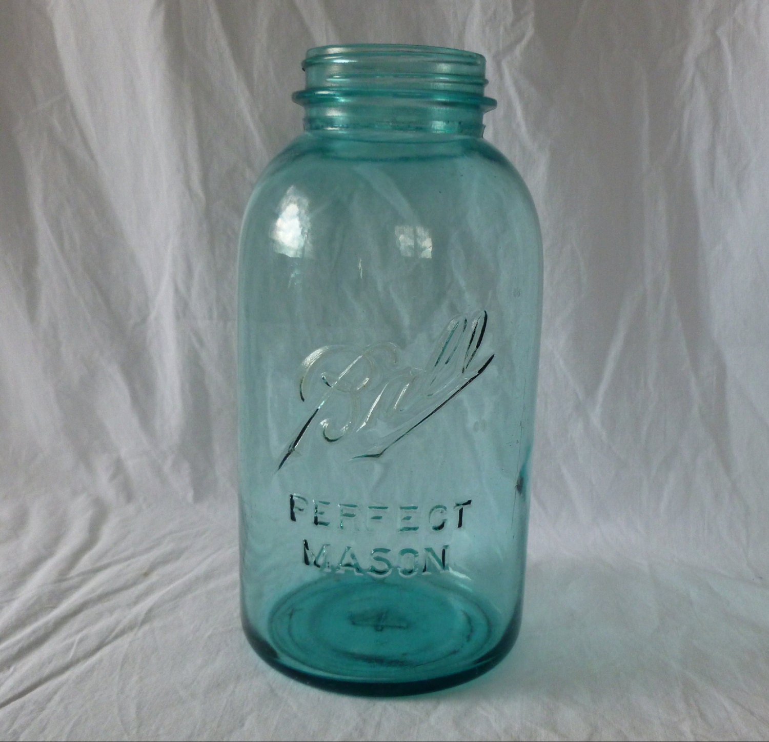 Vintage Blue Ball Perfect Mason Jar Quart Number