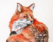 Original Acrylic Painting on Canvas / Fox - TeacupCo