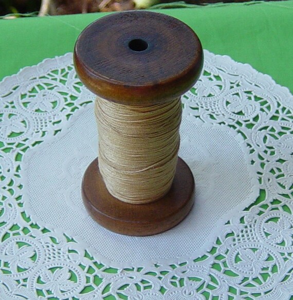 Vintage Wooden Industrial Sewing Spool With by Castawayland