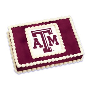 Texas A&M Edible Image Cake Topper by ABirthdayPlace on Etsy